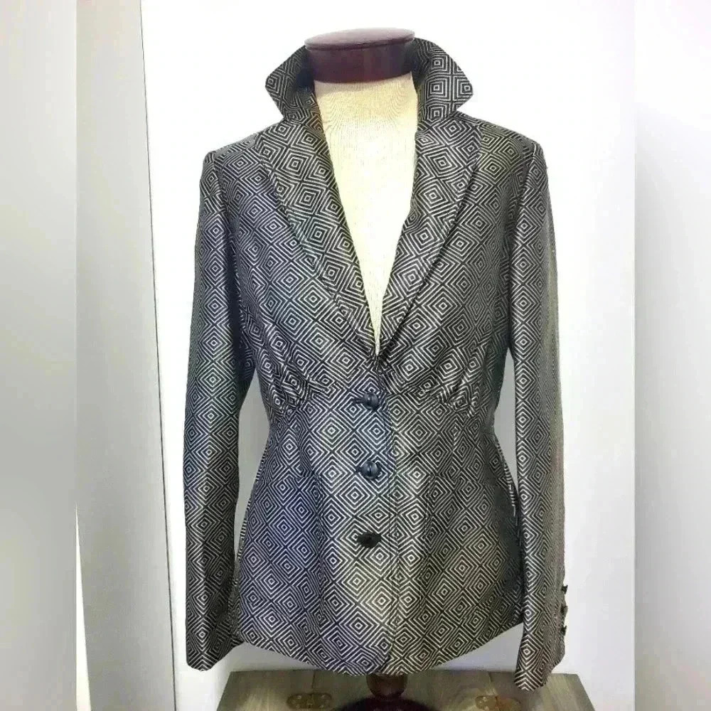ETCETERA gold and  black blazer size 6